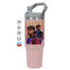 Pink color, 890ml (30oz) stainless Steel Tumbler with Handle
