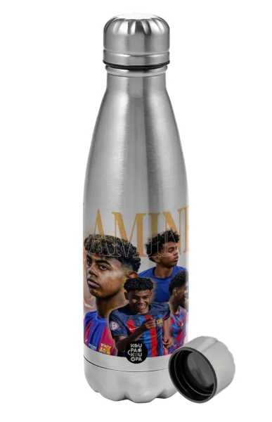 lamine yamal FCB — Μεταλλικό παγούρι νερού, ανοξείδωτο ατσάλι, 750ml