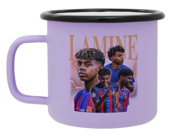 lamine yamal FCB — Κούπα Μεταλλική εμαγιέ ΜΑΤ Light Pastel Purple 360ml