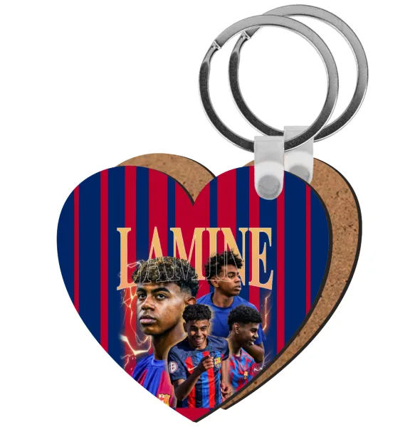 lamine yamal FCB — Ξύλινο καρδιά