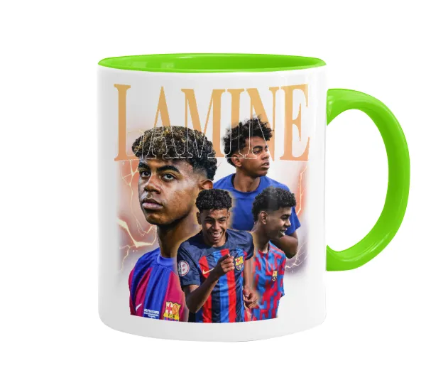 lamine yamal FCB — Κούπα χρωματιστή βεραμάν, κεραμική, 330ml