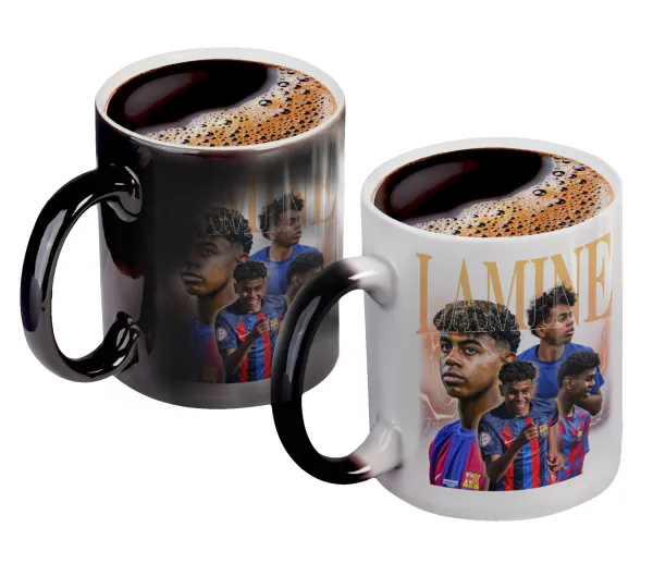 lamine yamal FCB — Κούπα Μαγική, κεραμική, 330ml που αλλάζει χρώμα με το ζεστό ρόφημα
