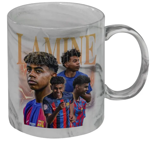 lamine yamal FCB — Κούπα κεραμική, marble style (μάρμαρο), 330ml