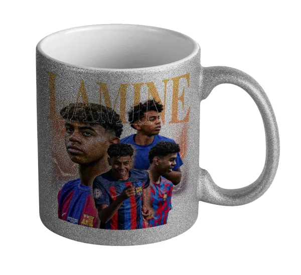 lamine yamal FCB — Glitter Ασημένια