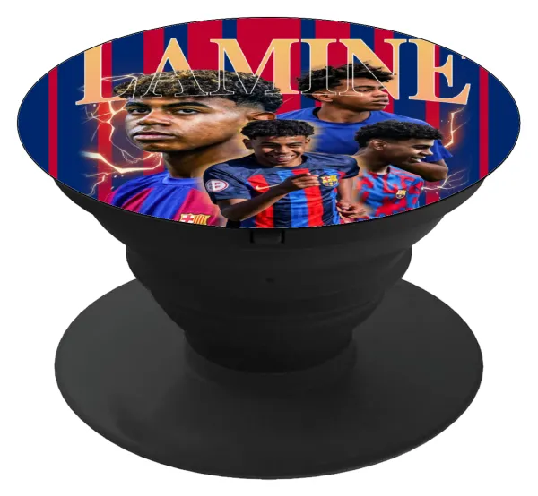 lamine yamal FCB — Phone Holders Stand  Μαύρο Βάση Στήριξης Κινητού στο Χέρι