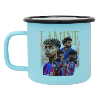 lamine yamal FCB, Κούπα Μεταλλική εμαγιέ ΜΑΤ σιέλ 360ml