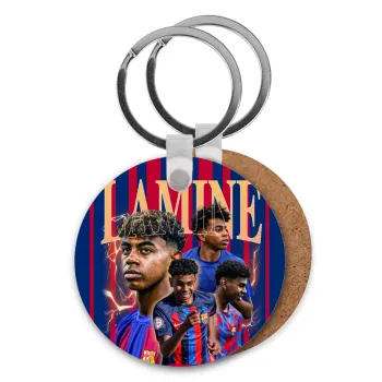 lamine yamal FCB, Μπρελόκ Ξύλινο στρογγυλό MDF Φ5cm