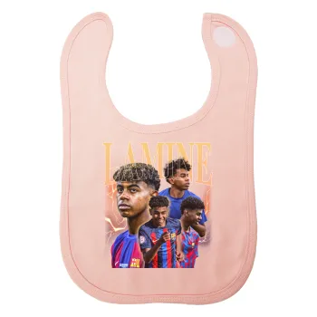 lamine yamal FCB, Σαλιάρα με Σκρατς ΡΟΖ 100% Organic Cotton (0-18 months)