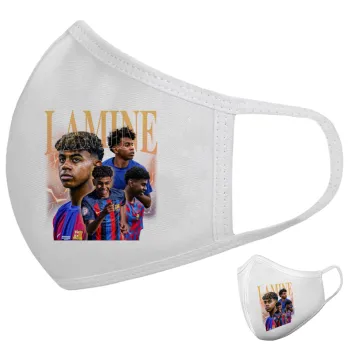 lamine yamal FCB, Μάσκα υφασμάτινη υψηλής άνεσης παιδική (Δώρο πλαστική θήκη)