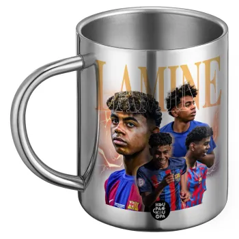 lamine yamal FCB, Ανοξείδωτη Μεταλλική Κούπα 450ml - Διπλού Τοιχώματος