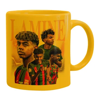 lamine yamal FCB, Ceramic coffee mug yellow, 330ml