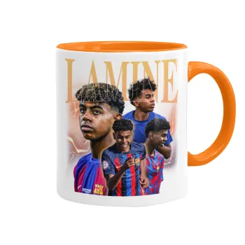 lamine yamal FCB, Κούπα χρωματιστή πορτοκαλί, κεραμική, 330ml