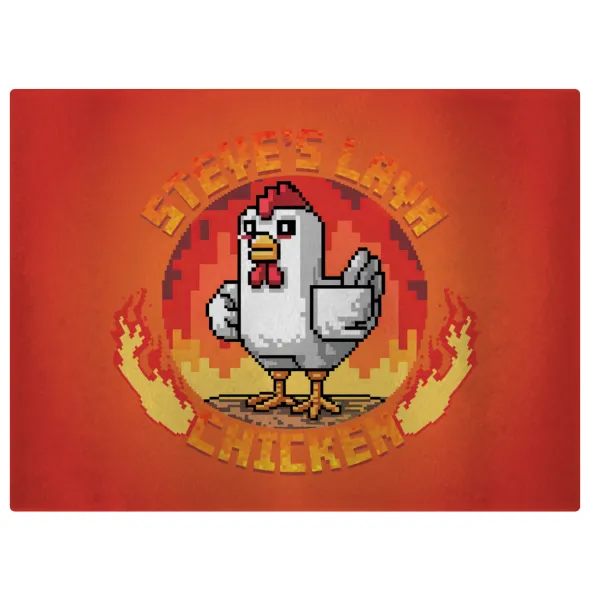 Steve's Lava Chicken — Επιφάνεια κοπής γυάλινη (38x28cm)