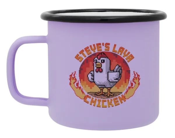 Steve's Lava Chicken — Κούπα Μεταλλική εμαγιέ ΜΑΤ Light Pastel Purple 360ml