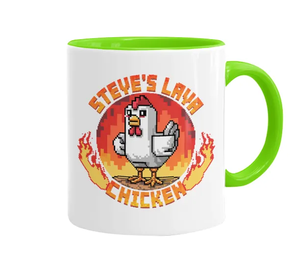 Steve's Lava Chicken — Κούπα χρωματιστή βεραμάν, κεραμική, 330ml
