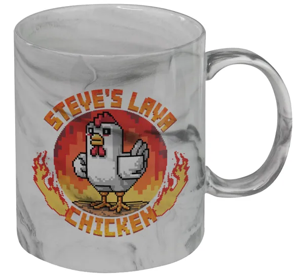 Steve's Lava Chicken — Κούπα κεραμική, marble style (μάρμαρο), 330ml