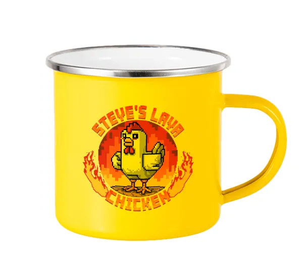 Steve's Lava Chicken — Yellow Enamel Metallic Cup 360ml
