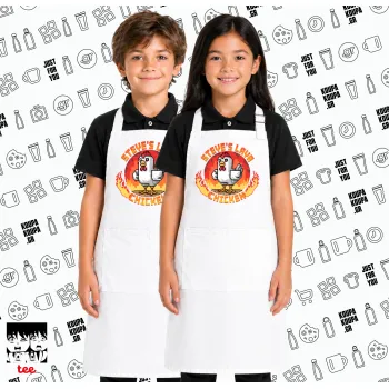 Steve's Lava Chicken, Λευκή ΠΑΙΔΙΚΗ Ποδιά μακριά Σεφ ολόσωμη με τσέπες