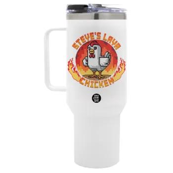 Steve's Lava Chicken, Mega Tumbler με καπάκι, διπλού τοιχώματος (θερμό) 1,2L
