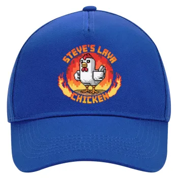 Steve's Lava Chicken, Καπέλο Ενηλίκων Ultimate ΜΠΛΕ, (100% ΒΑΜΒΑΚΕΡΟ DRILL, ΕΝΗΛΙΚΩΝ, UNISEX, ONE SIZE)
