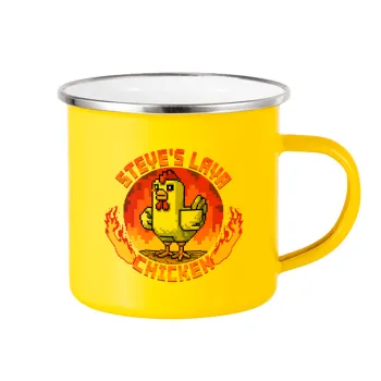 Steve's Lava Chicken, Κούπα Μεταλλική εμαγιέ Κίτρινη 360ml