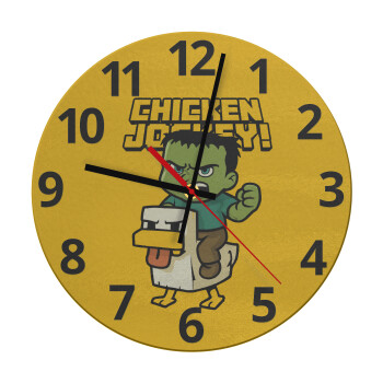 Chicken Jockey, Ρολόι τοίχου γυάλινο (30cm)