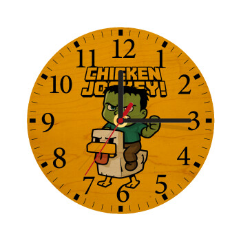 Chicken Jockey, Ρολόι τοίχου ξύλινο plywood (20cm)