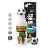 Soccer Metal mug thermos, double wall, 550ml