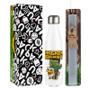 Easter candle, metallic white thermos bottle (500ml) & aromatic flat candle (30cm) (GRAY)