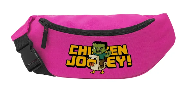 Chicken Jockey — Unisex waist bag (banana) in PINK color with 2 pockets