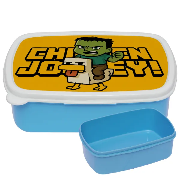 Chicken Jockey — ΜΠΛΕ παιδικό δοχείο φαγητού (lunchbox) πλαστικό (BPA-FREE) Lunch Βox M18 x Π13 x Υ6cm