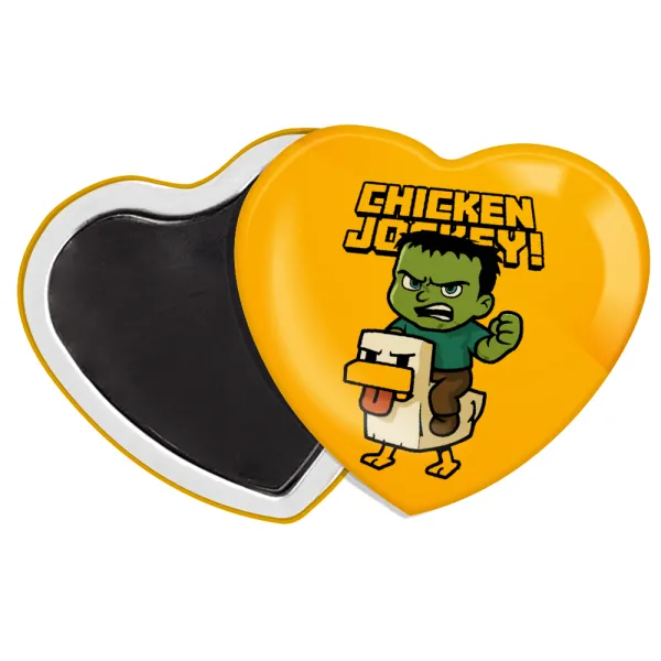 Chicken Jockey — Μαγνητάκι καρδιά (57x52mm)