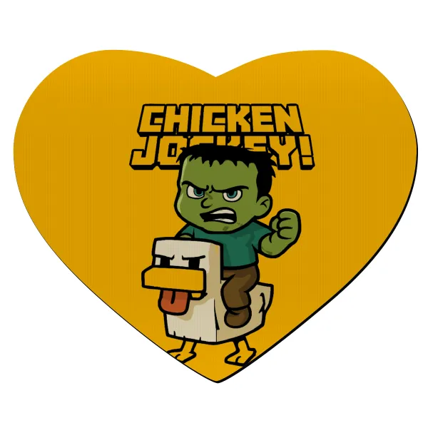 Chicken Jockey — Mousepad heart 23x20cm