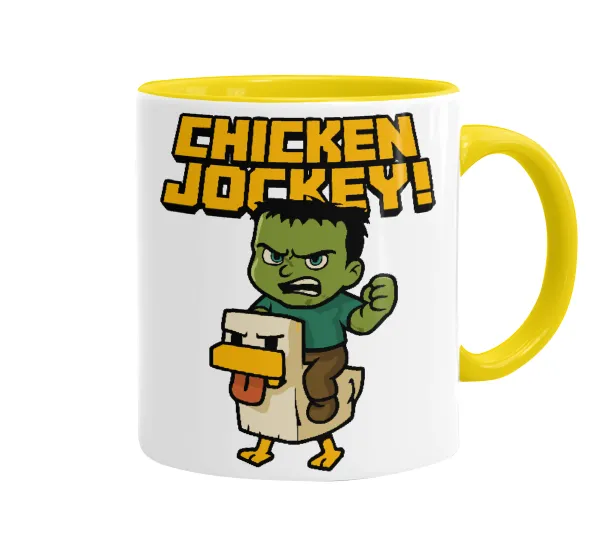 Chicken Jockey — Mug colored yellow, ceramic, 330ml
