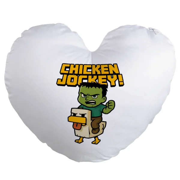 Chicken Jockey — Heart sofa cushion, 40x40cm, filling included