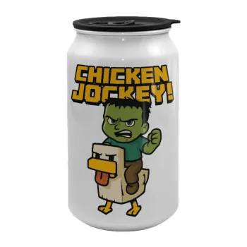 Chicken Jockey, Κούπα ταξιδιού μεταλλική με καπάκι (tin-can) 500ml