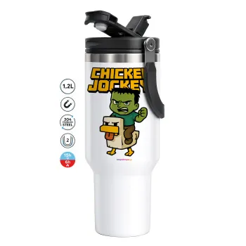 Chicken Jockey, Mega Tumbler με καπάκι, διπλού τοιχώματος (θερμό) 1,2L