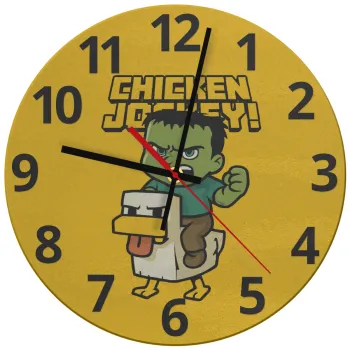 Chicken Jockey, Ρολόι τοίχου γυάλινο (30cm)
