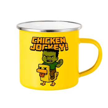 Chicken Jockey, Κούπα Μεταλλική εμαγιέ Κίτρινη 360ml