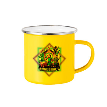 Minecraft Nether Portal, Κούπα Μεταλλική εμαγιέ Κίτρινη 360ml