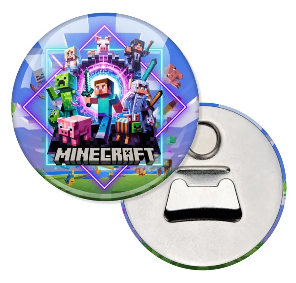 Minecraft Nether Portal — Μαγνητάκι & Ανοιχτήρι (5.9cm)