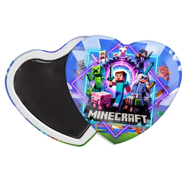 Minecraft Nether Portal — Heart magnet (57x52mm)