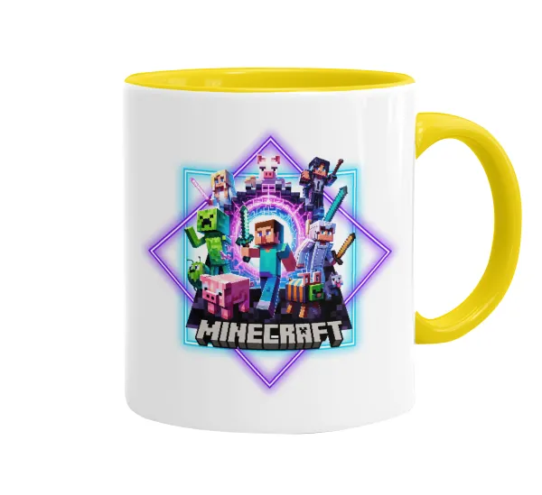 Minecraft Nether Portal — Mug colored yellow, ceramic, 330ml