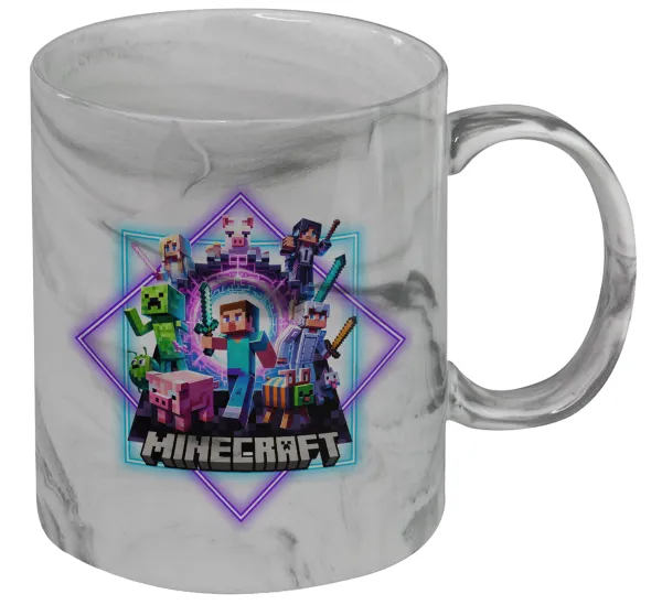 Minecraft Nether Portal — Mug ceramic marble style, 330ml