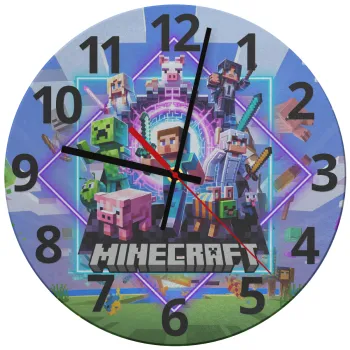 Minecraft Nether Portal, Ρολόι τοίχου γυάλινο (30cm)
