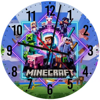 Minecraft Nether Portal, Ρολόι τοίχου ξύλινο (30cm)