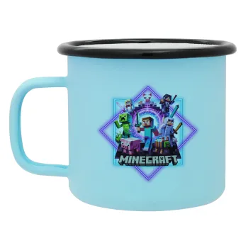 Minecraft Nether Portal, Κούπα Μεταλλική εμαγιέ ΜΑΤ σιέλ 360ml
