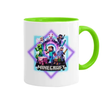 Minecraft Nether Portal, Κούπα χρωματιστή βεραμάν, κεραμική, 330ml