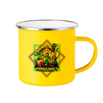 Minecraft Nether Portal, Κούπα Μεταλλική εμαγιέ Κίτρινη 360ml