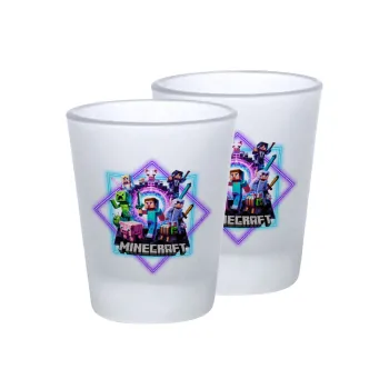 Minecraft Nether Portal, Σφηνοπότηρα γυάλινα 45ml του πάγου (2 τεμάχια)